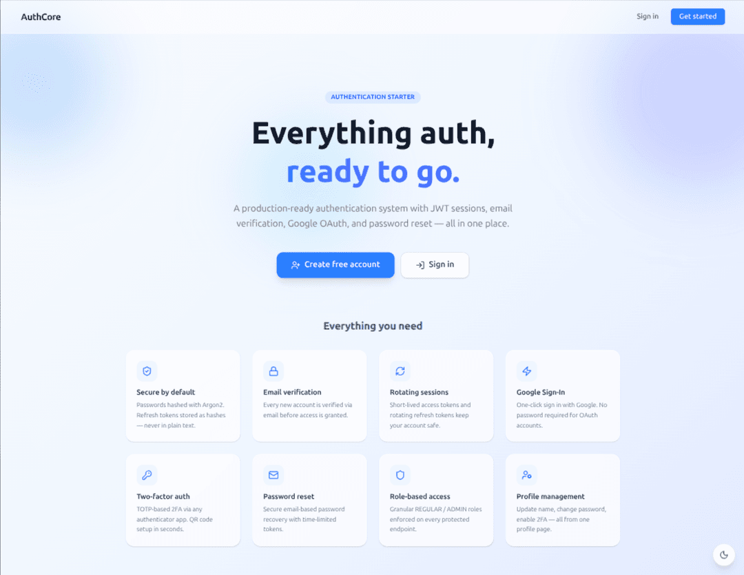 Full Auth App image